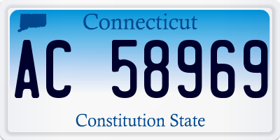 CT license plate AC58969