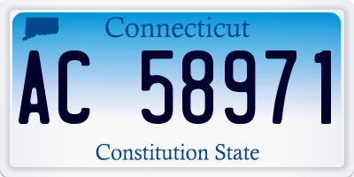 CT license plate AC58971
