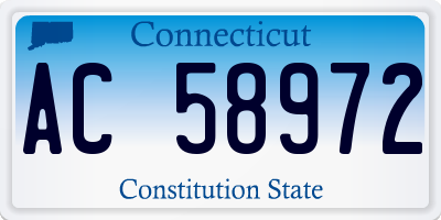 CT license plate AC58972