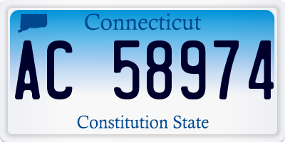 CT license plate AC58974