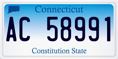 CT license plate AC58991