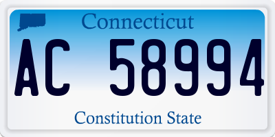 CT license plate AC58994