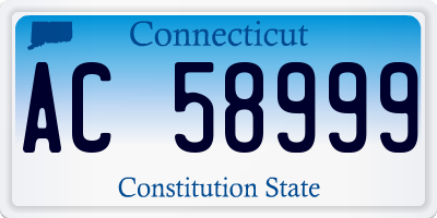 CT license plate AC58999