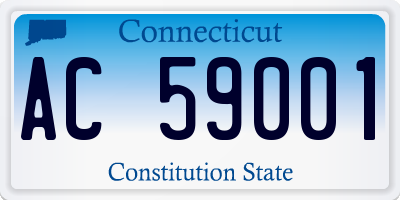 CT license plate AC59001