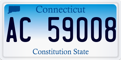 CT license plate AC59008