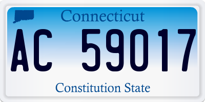 CT license plate AC59017