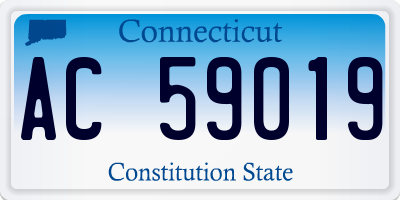 CT license plate AC59019