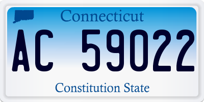 CT license plate AC59022