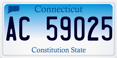 CT license plate AC59025
