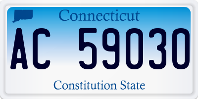 CT license plate AC59030