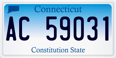 CT license plate AC59031