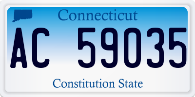 CT license plate AC59035