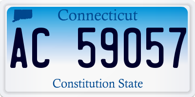 CT license plate AC59057