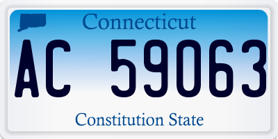 CT license plate AC59063