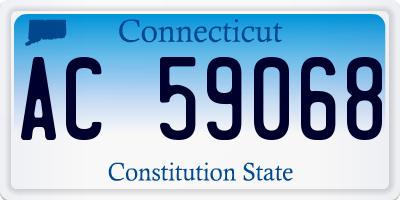 CT license plate AC59068