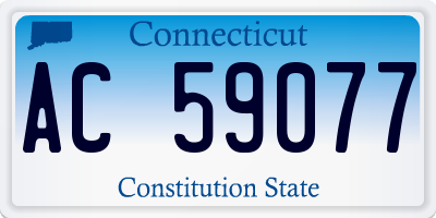 CT license plate AC59077