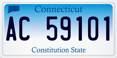CT license plate AC59101