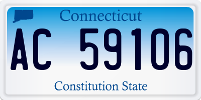 CT license plate AC59106