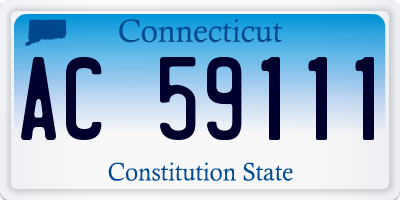 CT license plate AC59111