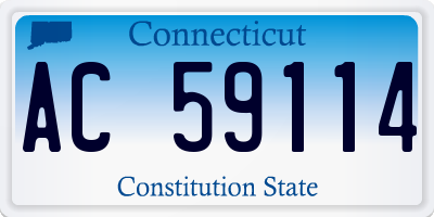 CT license plate AC59114