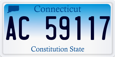 CT license plate AC59117