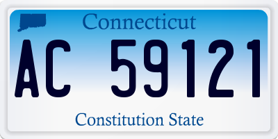 CT license plate AC59121