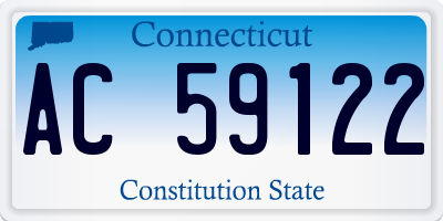CT license plate AC59122