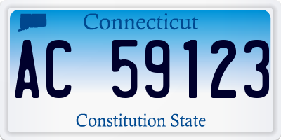 CT license plate AC59123