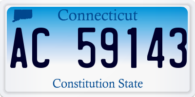 CT license plate AC59143
