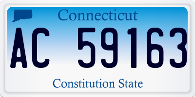 CT license plate AC59163