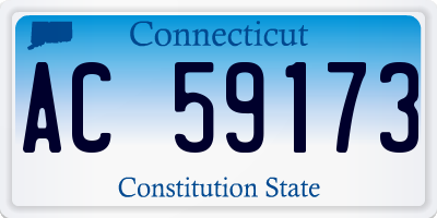 CT license plate AC59173