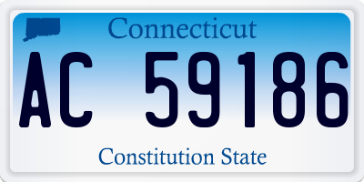 CT license plate AC59186