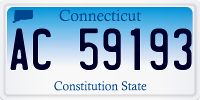 CT license plate AC59193