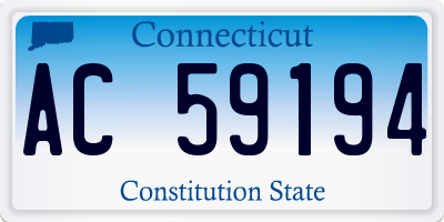 CT license plate AC59194