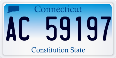 CT license plate AC59197