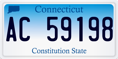 CT license plate AC59198