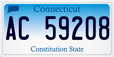 CT license plate AC59208