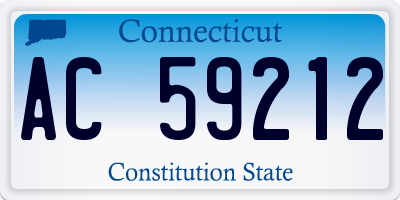 CT license plate AC59212