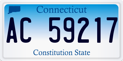 CT license plate AC59217