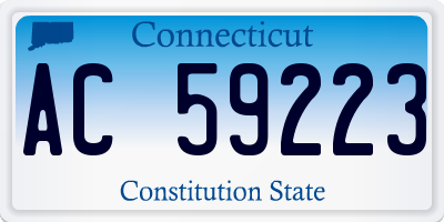 CT license plate AC59223