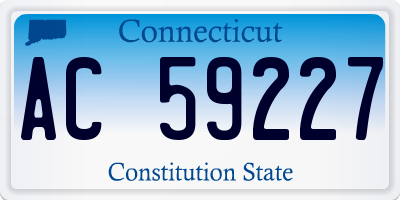 CT license plate AC59227