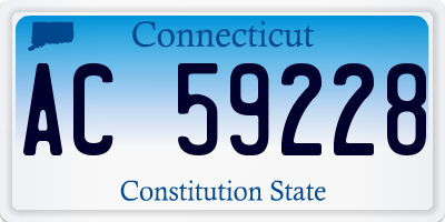 CT license plate AC59228