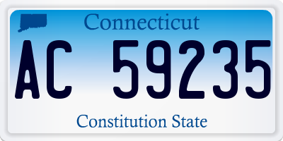 CT license plate AC59235