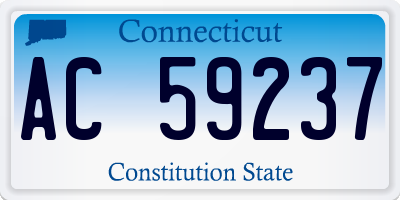 CT license plate AC59237