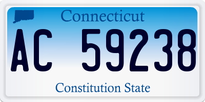 CT license plate AC59238