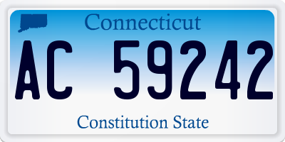 CT license plate AC59242