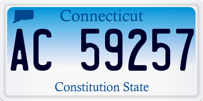 CT license plate AC59257