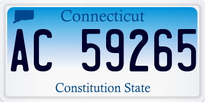 CT license plate AC59265