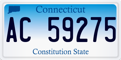 CT license plate AC59275