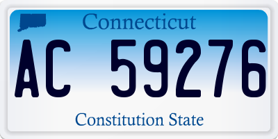 CT license plate AC59276